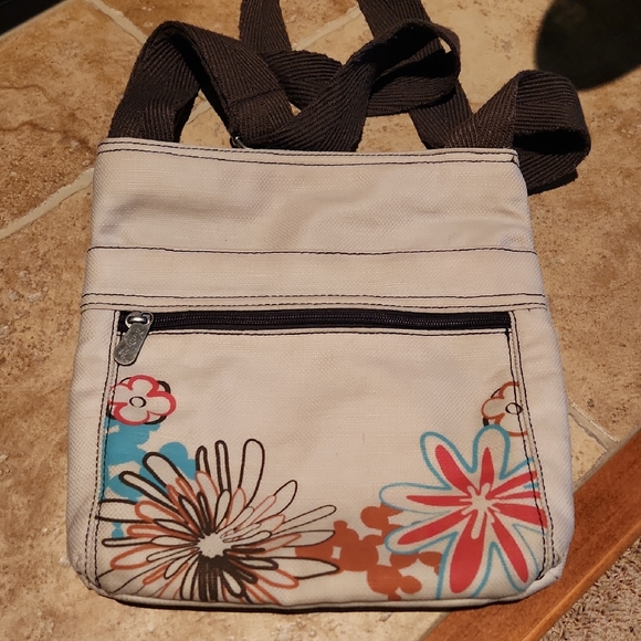thirty-one Handbags - Thirty-one Floral Canvas Crossbody Bag
